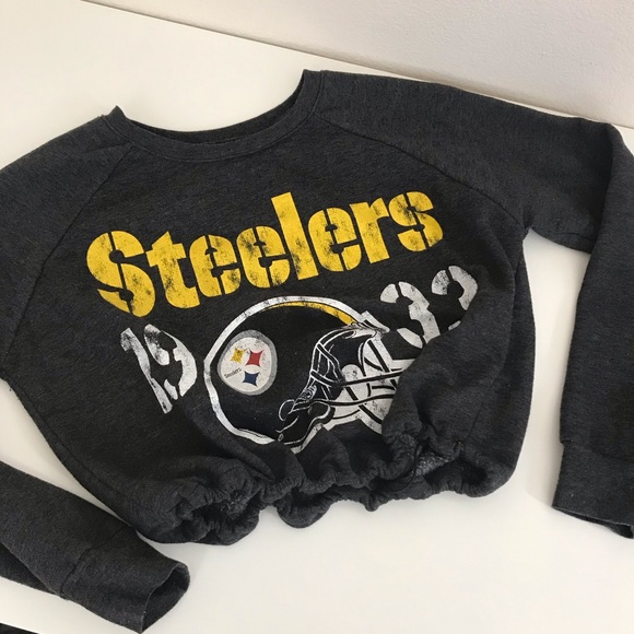 NFL Tops - Steelers drawstring crop sweatshirt